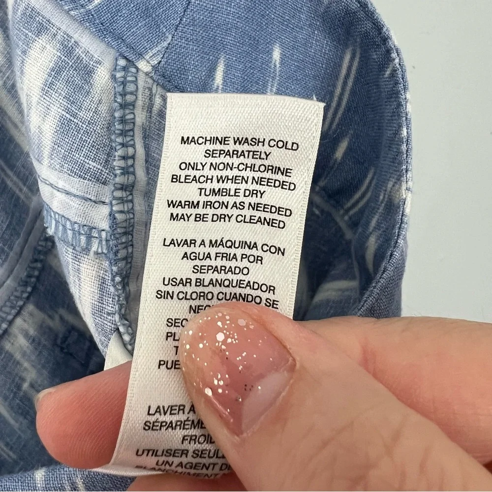 Chicos Ikat 100% Linen Pants - Picture 7 of 7